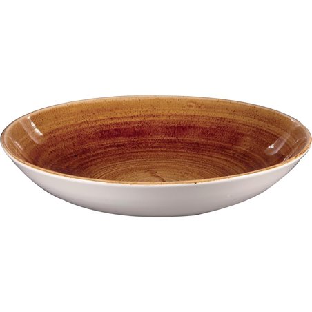 Assiettes coupes rondes Churchill Stonecast Patina Vintage Copper 248mm (Lot de 12) - Gastronoble - DR664
