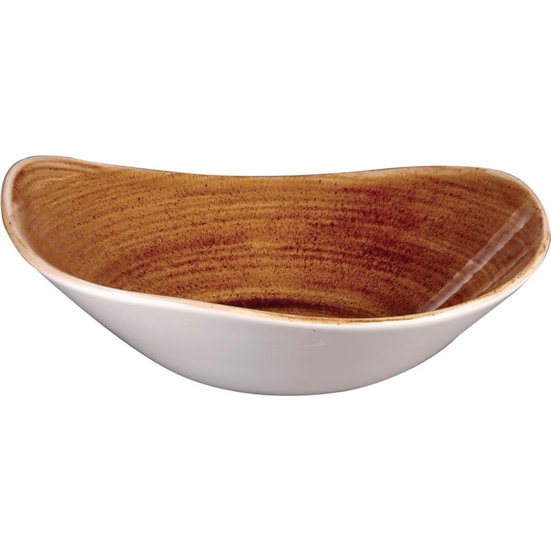 Bols triangulaires Churchill Stonecast Patina Vintage Copper 235mm (Lot de 12) - Gastronoble - DR666