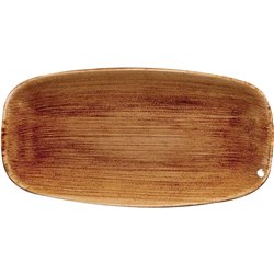 Assiettes oblongues Churchill Stonecast Patina Vintage Copper 355mm (Lot de 6) - Gastronoble - DR669