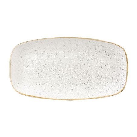 Assiettes oblongues Churchill Stonecast Barley White 189 x 355mm (Lot de 6) - Gastronoble - DW321