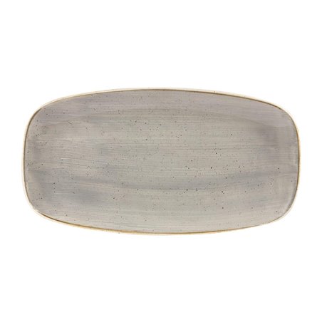 Assiettes oblongues Churchill Stonecast Peppercorn Grey 189 x 355mm (Lot de 6) - Gastronoble - DW330