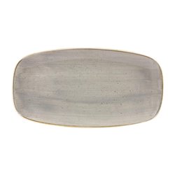 Assiettes oblongues Churchill Stonecast Peppercorn Grey 127 x 269mm (Lot de 12) - Gastronoble - DW335