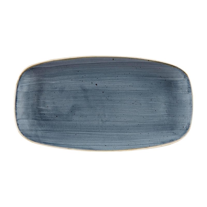Assiettes oblongues Churchill Stonecast Blueberry 153 x 298mm (Lot de 12) - Gastronoble - DW356