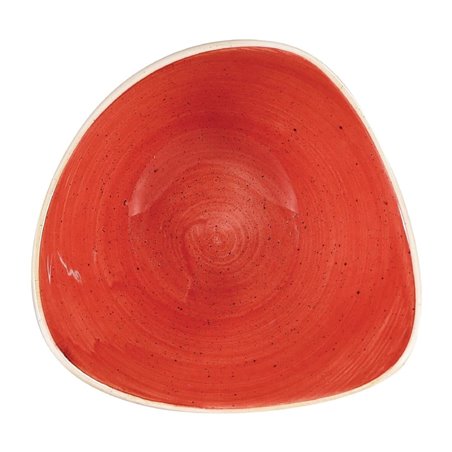 Bols triangulaires Churchill Stonecast Berry Red 185mm (Lot de 12) - Gastronoble - DW365