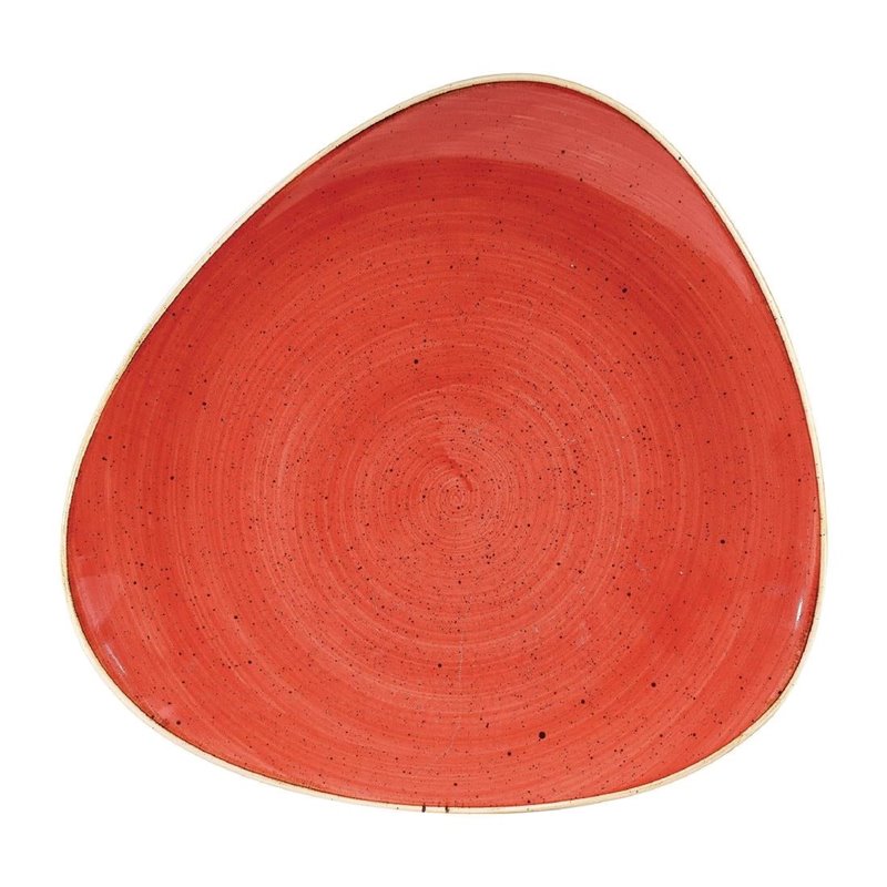 Assiettes triangulaires Churchill Stonecast Berry Red 265mm (Lot de 12) - Gastronoble - DW367