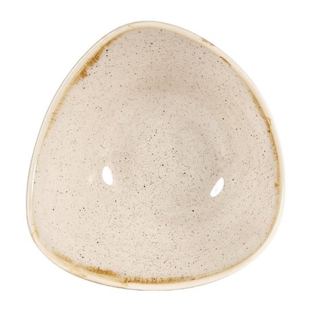 Bols triangulaires Churchill Stonecast Nutmeg Cream 185mm (Lot de 12) - Gastronoble - DW370