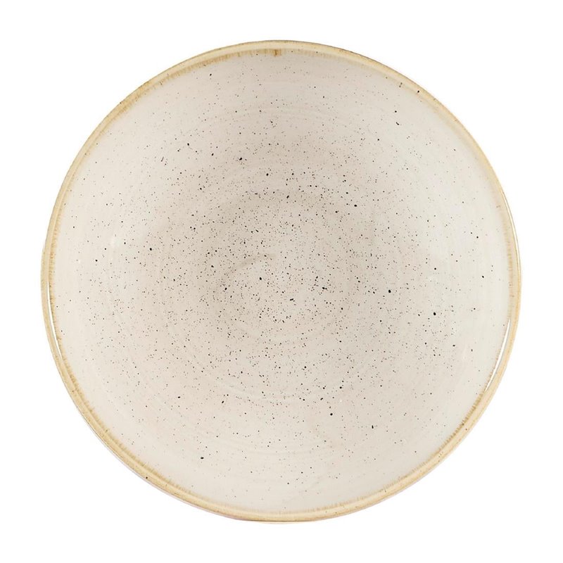Assiettes coupes rondes Churchill Stonecast Nutmeg Cream 182mm (Lot de 12) - Gastronoble - DW373
