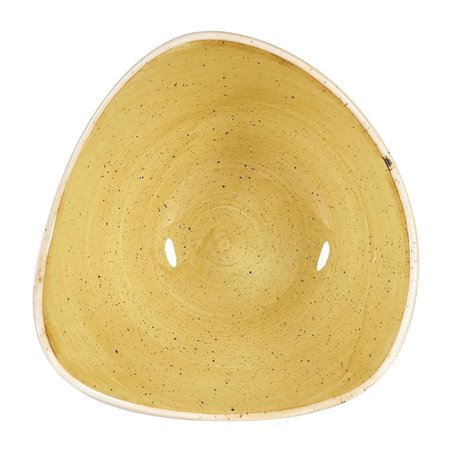 Bols triangulaires Churchill Stonecast Mustard Seed Yellow 153mm (Lot de 12) - Gastronoble - DW375