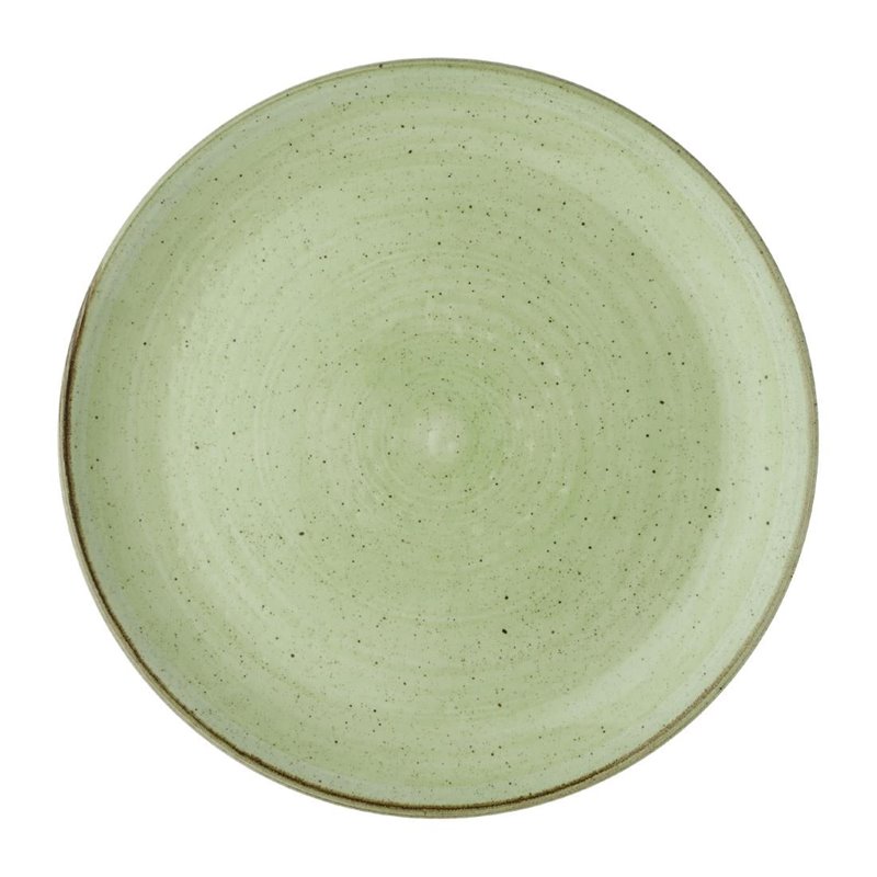 Assiettes avec rebord Churchill Stonecast Sage Green 288mm (Lot de 12) - Gastronoble - DX005