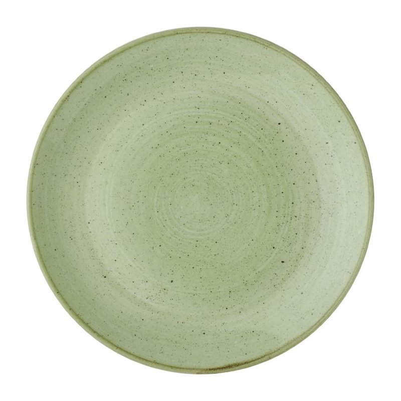 Assiettes avec rebord Churchill Stonecast Sage Green 260mm (Lot de 12) - Gastronoble - DX006