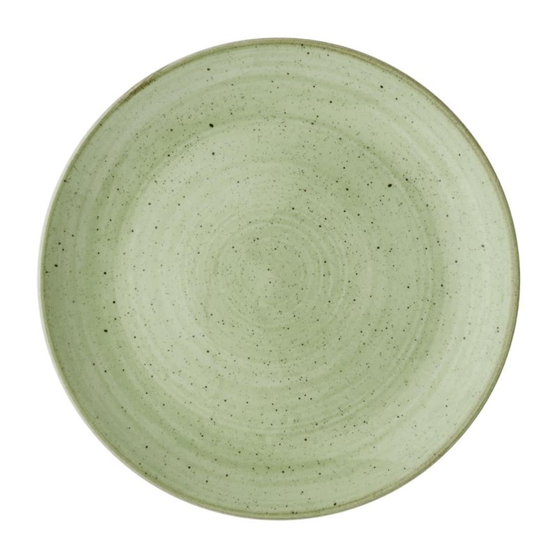 Assiettes avec rebord Churchill Stonecast Sage Green 217mm (Lot de 12) - Gastronoble - DX007