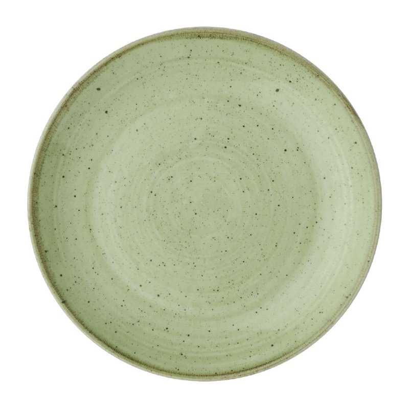 Assiettes avec rebord Churchill Stonecast Sage Green 165mm (Lot de 12) - Gastronoble - DX008