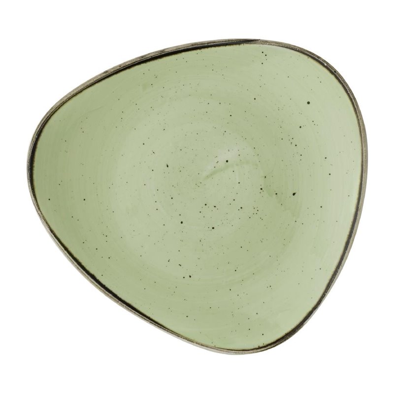 Assiettes triangulaires Churchill Stonecast Sage Green 229mm (Lot de 12) - Gastronoble - DX012