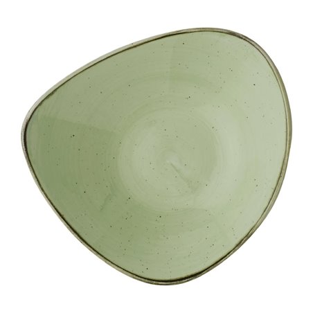 Bols triangulaires Churchill Stonecast Sage Green 235mm (Lot de 12) - Gastronoble - DX013
