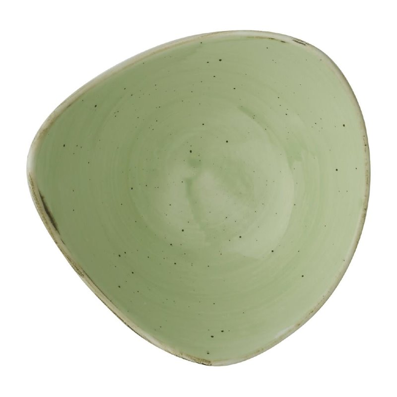 Bols triangulaires Churhill Stonecast Sage Green 185mm (Lot de 12) - Gastronoble - DX014