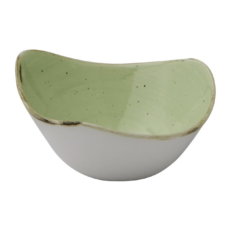Bols triangulaires Churchill Stonecast Sage Green 153mm (Lot de 12) - Gastronoble - DX015