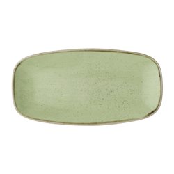 Assiettes oblongues Churchill Stonecast Sage Green 298mm (Lot de 12) - Gastronoble - DX018