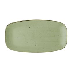 Assiettes oblongues Churchill Stonecast Sage Green 355mm (Lot de 6) - Gastronoble - DX019