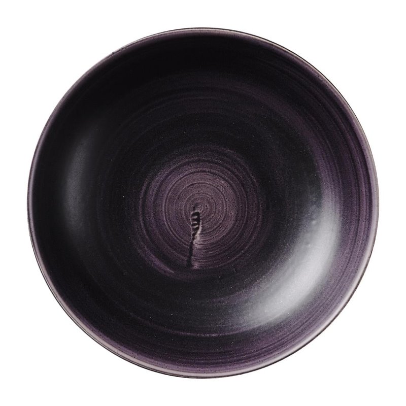 Assiettes coupes rondes Churchill Stonecast Patina Purple 248mm (Lot de 12) - Gastronoble - DX062
