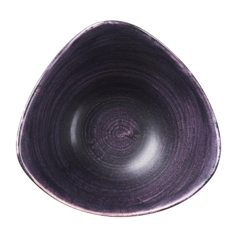 Bols triangulaires Churchill Stonecast Patina Purple 153mm (Lot de 12) - Gastronoble - DX068
