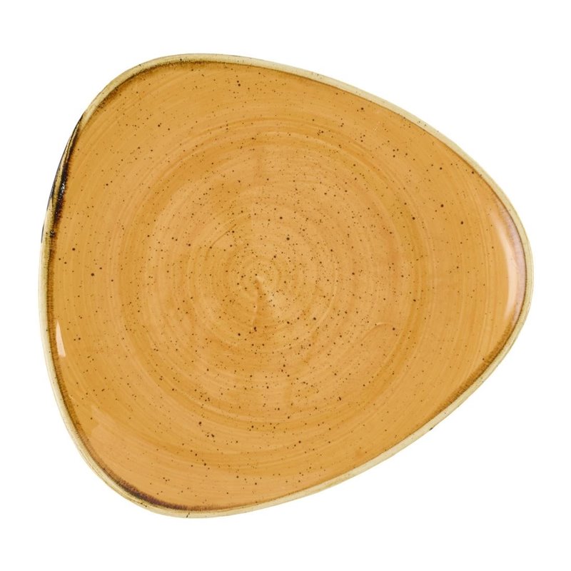 Assiettes triangulaires Churchill Stonecast Tangerine 229mm (Lot de 12) - Gastronoble - DX778