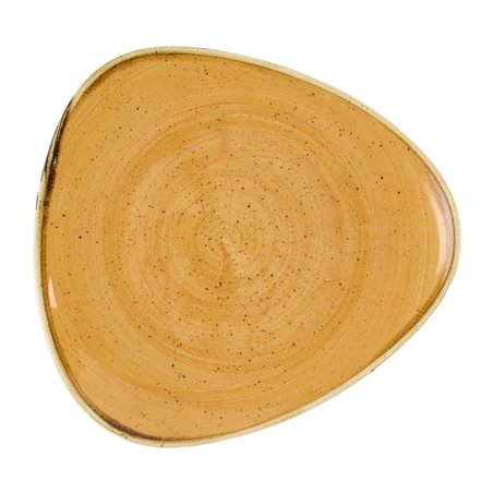 Assiettes triangulaires Churchill Stonecast Tangerine 229mm (Lot de 12) - Gastronoble - DX778