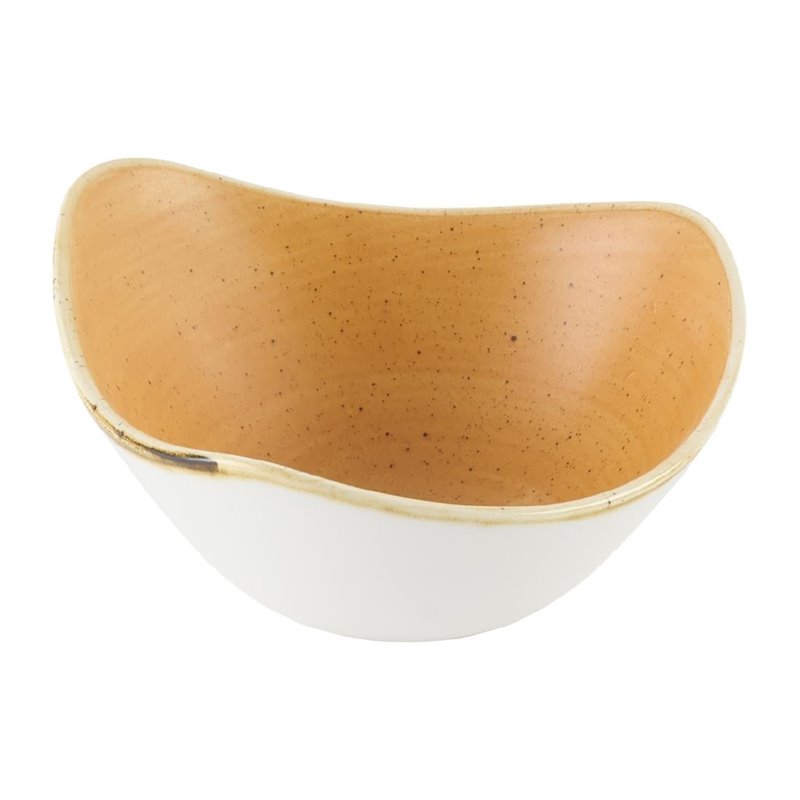 Bols triangulaires Churchill Stonecast Tangerine 153mm (Lot de 12) - Gastronoble - DX780