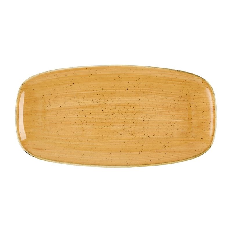 Assiettes oblongues Churchill Stonecast Tangerine Chefs' No. 3 (298 x 153mm) (Lot de 12) - Gastronoble - DX782