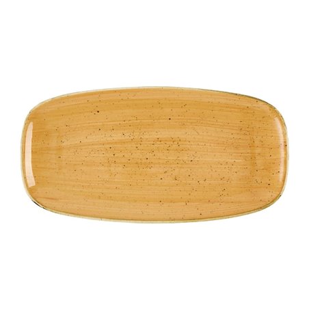 Assiettes oblongues Churchill Stonecast Tangerine Chefs' No. 3 (298 x 153mm) (Lot de 12) - Gastronoble - DX782