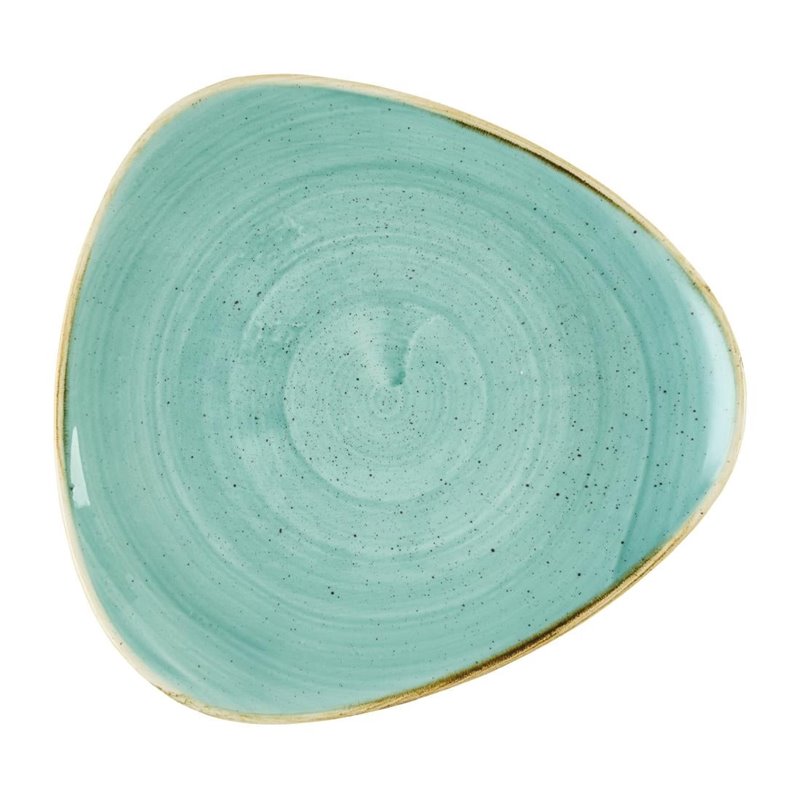 Assiettes triangulaires Churchill Stonecast Mint 229mm (Lot de 12) - Gastronoble - DX789