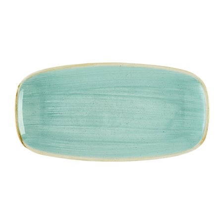 Assiettes oblongues Churchill Stonecast Mint No. 3 (298 x 153mm) (Lot de 12) - Gastronoble - DX793