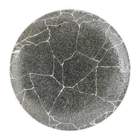 Assiettes rondes Churchill Studio Prints Kintsugi Quartz Black 217mm (Lot de 12) - Gastronoble - DX806