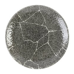 Assiettes rondes Churchill Studio Prints Kintsugi Quartz Black 165mm (Lot de 12) - Gastronoble - DX807