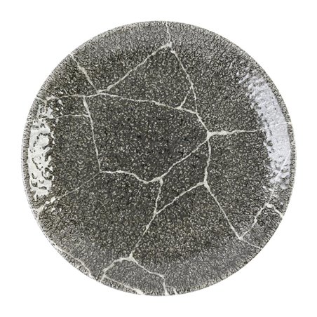 Assiettes rondes Churchill Studio Prints Kintsugi Quartz Black 165mm (Lot de 12) - Gastronoble - DX807