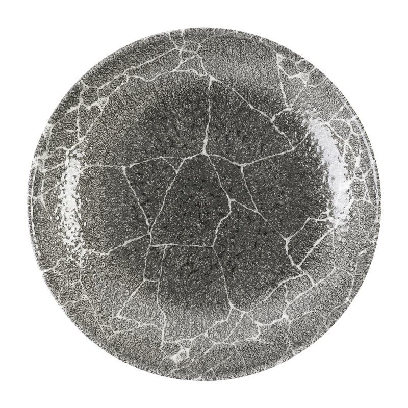 Assiettes coupes rondes Churchill Studio Prints Kintsugi Quartz Black 248mm (Lot de 12) - Gastronoble - DX808