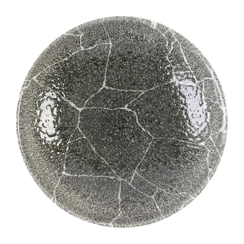 Assiettes coupes rondes Churchill Studio Prints Kintsugi Quartz Black 182mm (Lot de 12) - Gastronoble - DX809