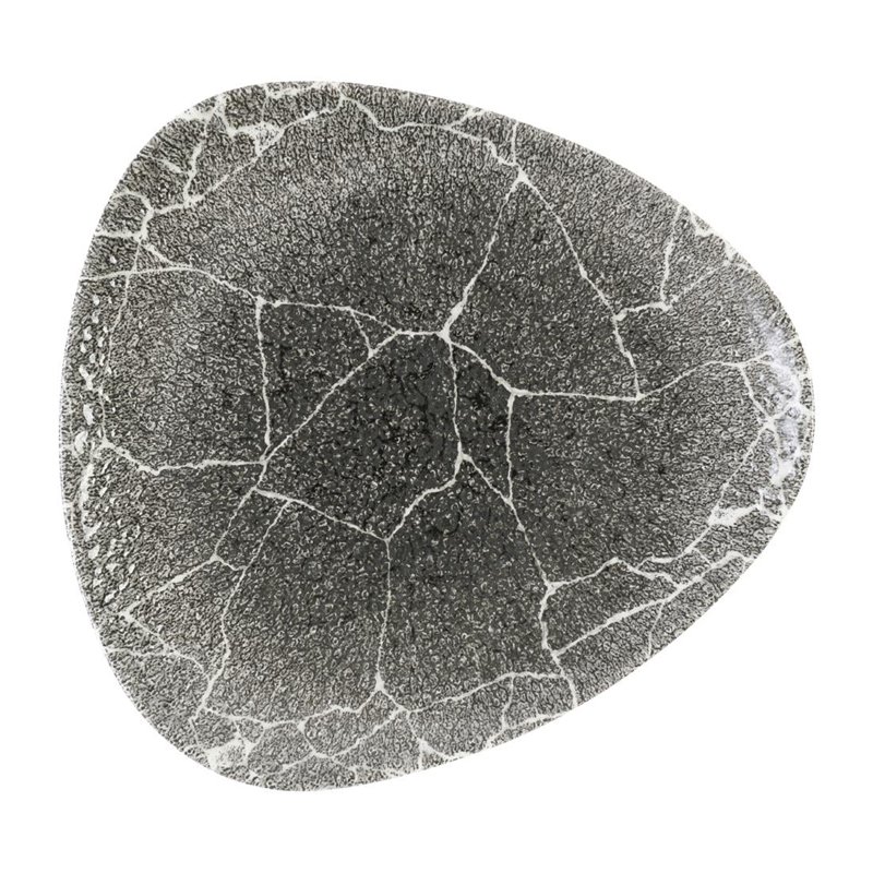 Assiettes triangulaires Churchill Studio Prints Kintsugi Quartz Black 229mm (Lot de 12) - Gastronoble - DX811