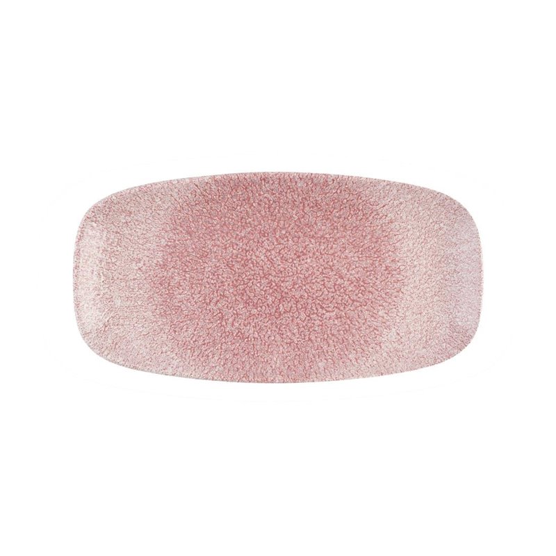 Assiettes oblongues Churchill Studio Prints Raku Rose Quartz Pink No. 4 (355 x 189mm) (Lot de 12) - Gastronoble - DX842