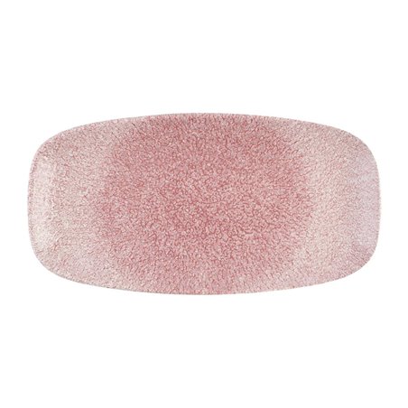 Assiettes oblongues Churchill Studio Prints Raku Rose Quartz Pink No. 3 (153 x 298mm) (Lot de 6) - Gastronoble - DX843