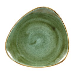 Assiettes triangulaires Churchill Stonecast Samphire Green 192mm (Lot de 12) - Gastronoble - DY049