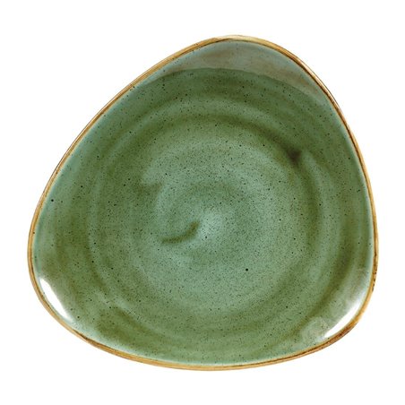 Assiettes triangulaires Churchill Stonecast Samphire Green 192mm (Lot de 12) - Gastronoble - DY049