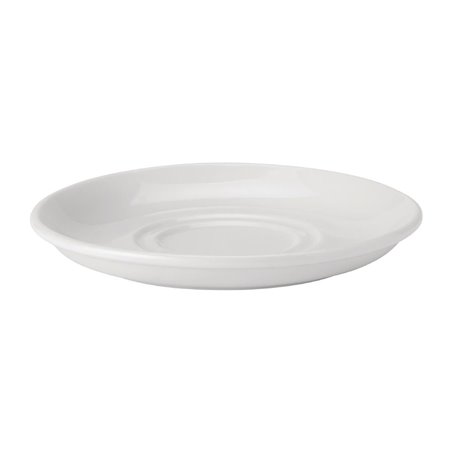 Soucoupes double puits Utopia Pure White 150 mm (lot de 24) - Gastronoble - DY334