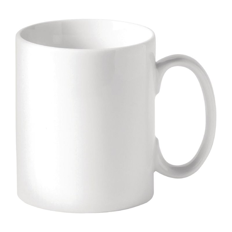 Mugs &agrave; bords droits blancs Utopia Titan 340 ml (lot de 48) - Gastronoble - DY339
