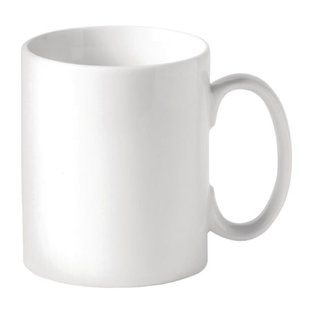 Mugs &agrave; bords droits blancs Utopia Titan 340 ml (lot de 48) - Gastronoble - DY339