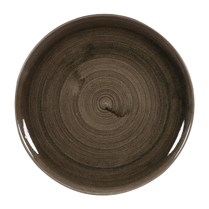 Assiettes avec rebord Churchill Stonecast Patina Evolve Iron Black 324mm (Lot de 6) - Gastronoble - DY900