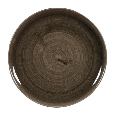 Assiettes avec rebord Churchill Stonecast Patina Evolve Iron Black 324mm (Lot de 6) - Gastronoble - DY900