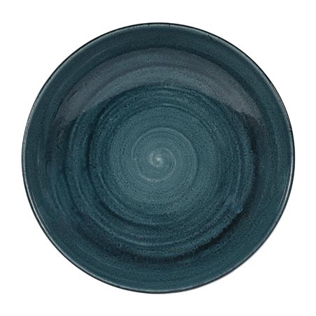 Assiettes coupes rondes Churchill Stonecast Patina Rustic Teal 40oz 248mm (Lot de 12) - Gastronoble - FA592
