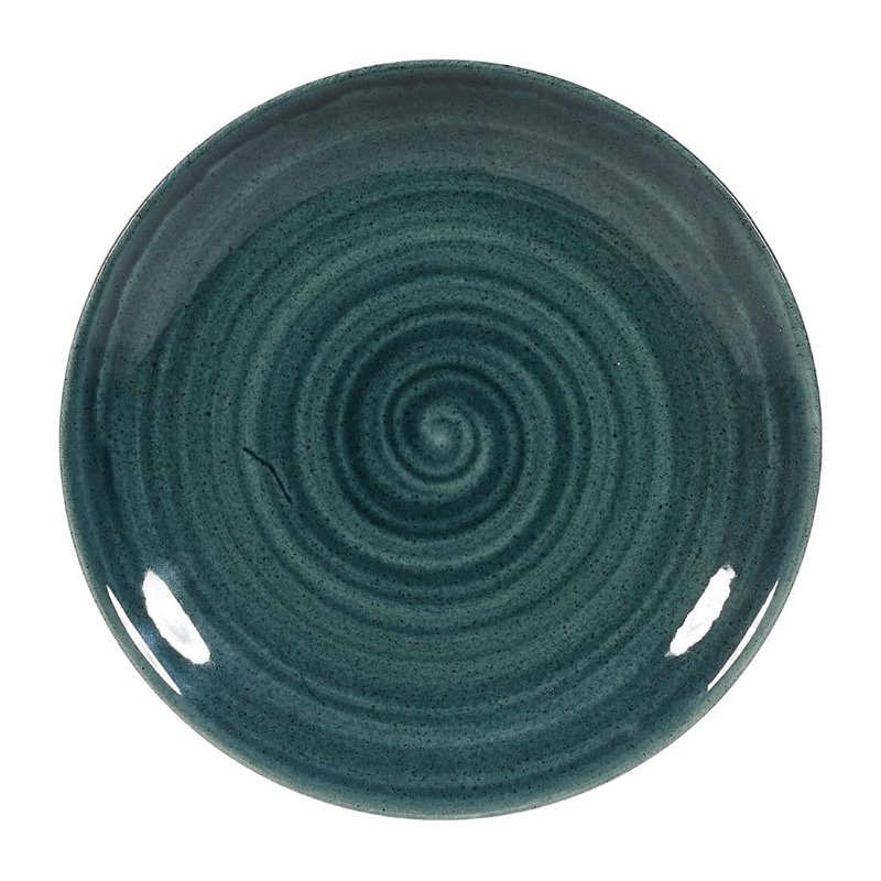 Assiettes rondes Churchill Stonecast Patina Rustic Teal 165mm (Lot de 12) - Gastronoble - FA593