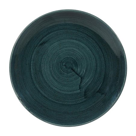 Assiettes rondes Churchill Stonecast Patina Rustic Teal 217mm (Lot de 12) - Gastronoble - FA594