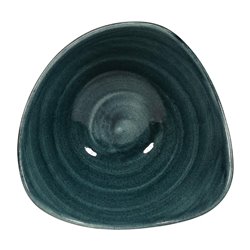Bols triangulaires Churchill Stonecast Patina Rustic Teal 153mm (Lot de 12) - Gastronoble - FA596